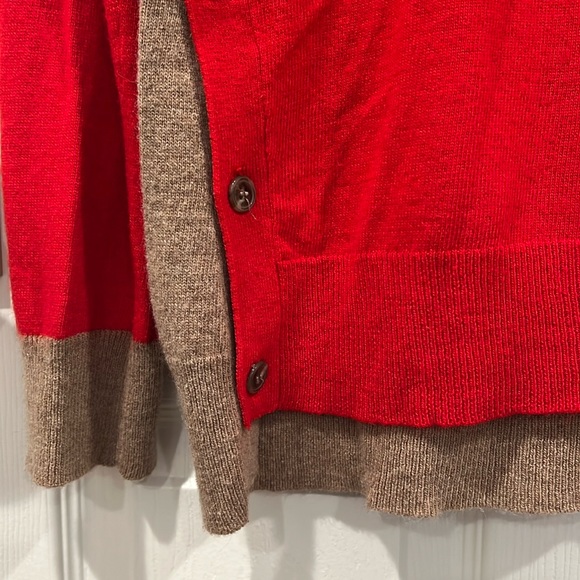 JCREW side button up color block sweater - Picture 1 of 8